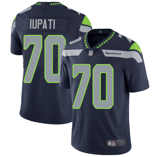 Seattle Seahawks Limited Navy Blue Men Mike Iupati Home Jersey NFL Football #70 Vapor Untouchable
